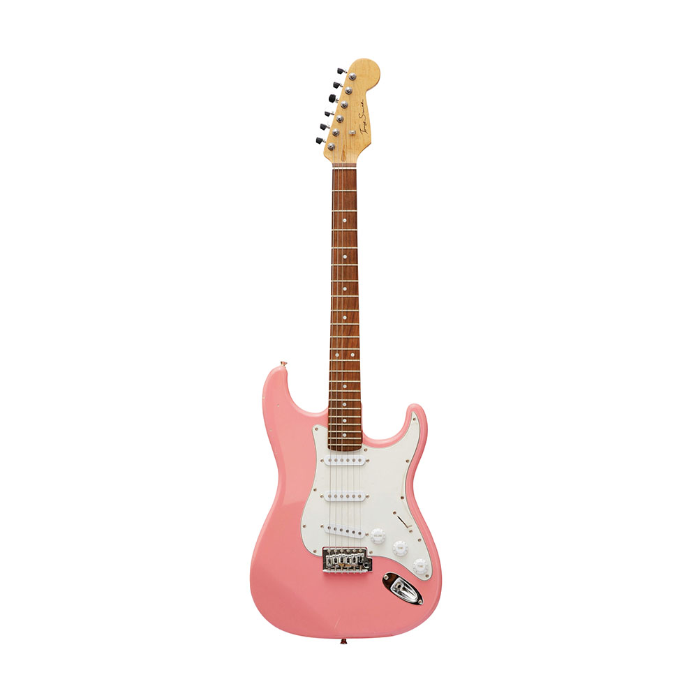 エレキギター　ピンク×ホワイト
