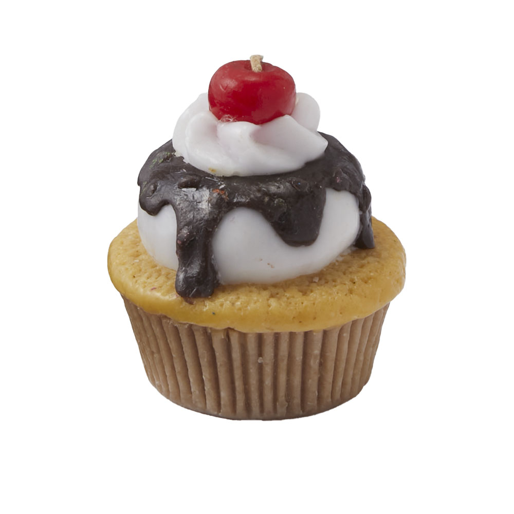 カップケーキキャンドル　チョコがけチェリートップ