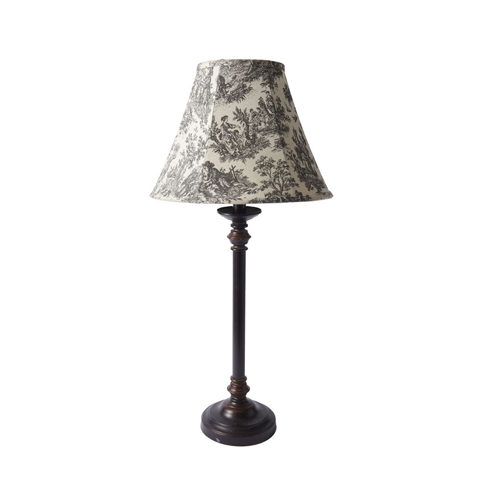 ミドルスタンド　焦茶×ロング柱風　シェード　ブラックプリント