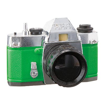 トイカメラ　緑×シルバー"RRR"