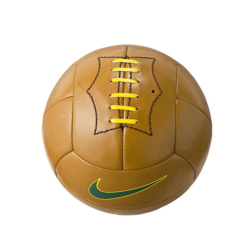 サッカーボール（バレーボール風）　ブラウンｘ緑ナイキマーク