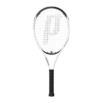 テニスラケット　ホワイト×ブラック
