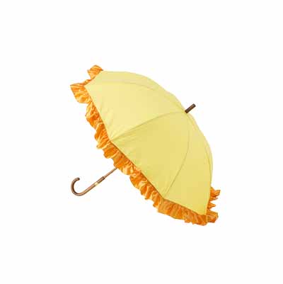 傘　黄色ｘオレンジフリル