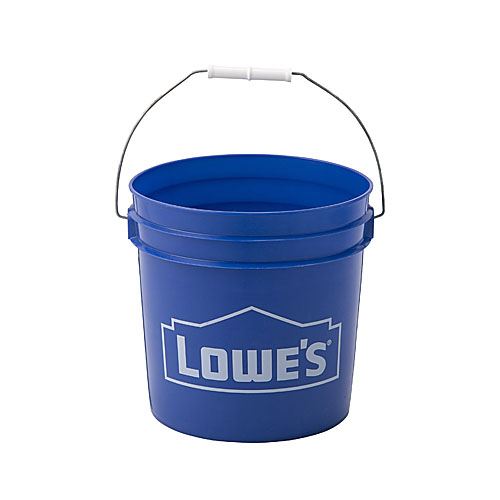 プラバケツ　ブルーｘ白字　”ＬＯＷＥ’Ｓ”