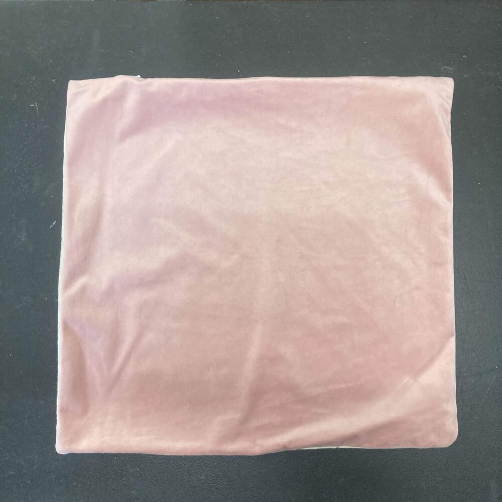 クッション４５ ピンクベロア×ベージュ