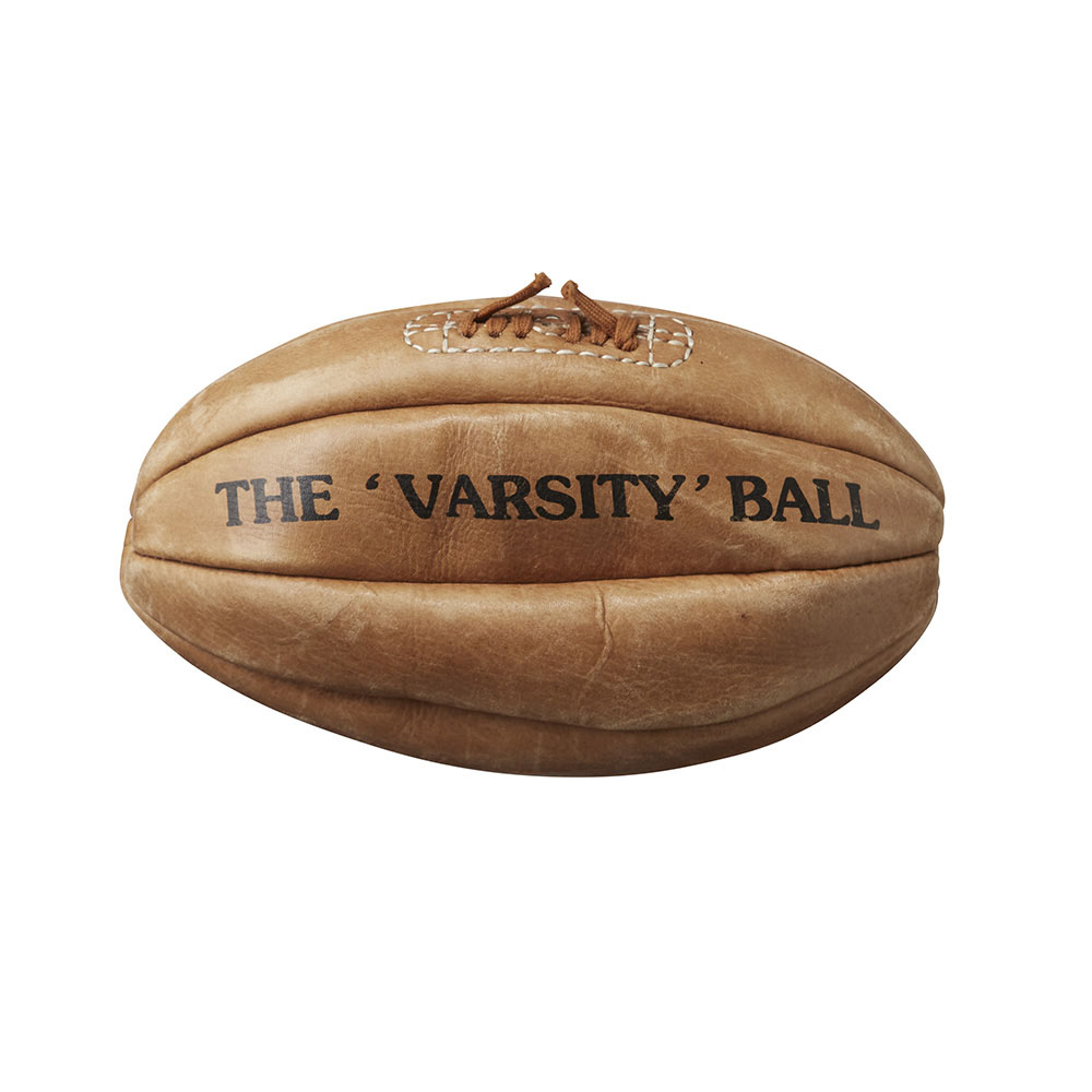 ビンテージラグビーボール ブラウンレザー ＴＨＥ ＶＡＲＳＩＴＹ ＢＡＬＬ