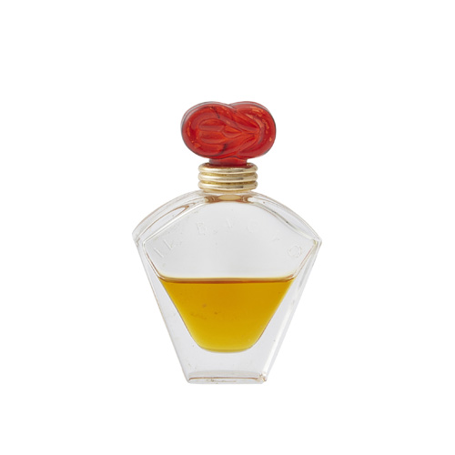 ミニ香水瓶 台形 キャメルｘフタ赤ハート