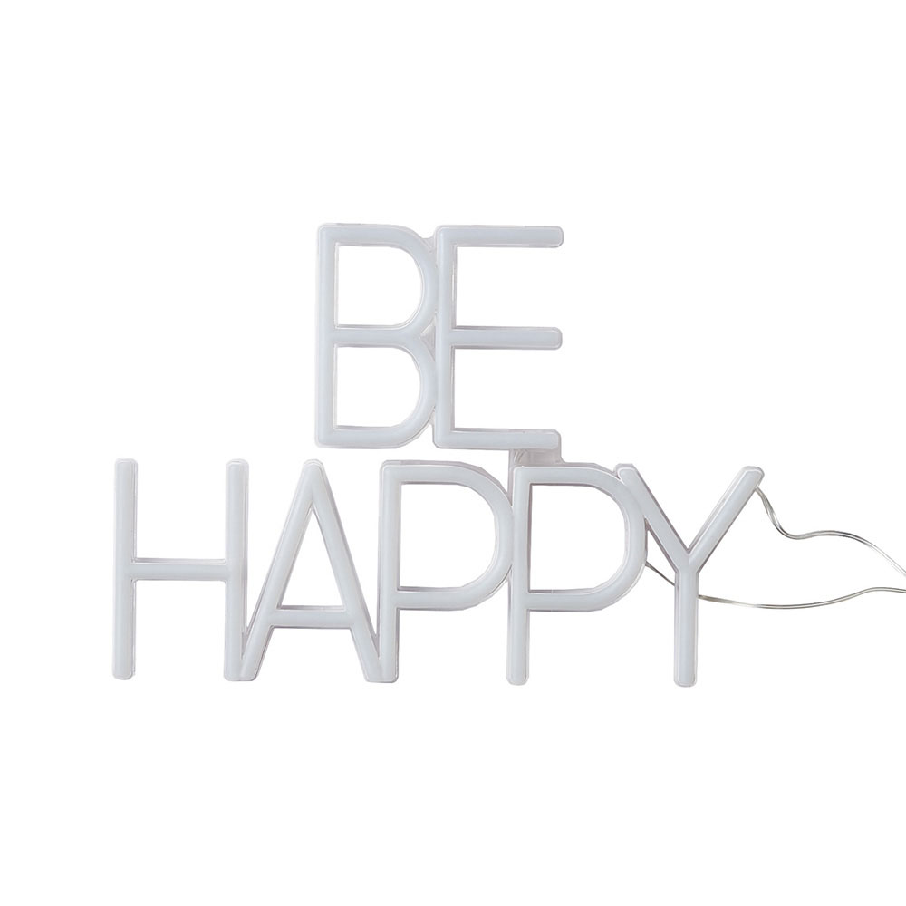 ネオン風サイン　”ＢＥ　ＨＡＰＰＹ”