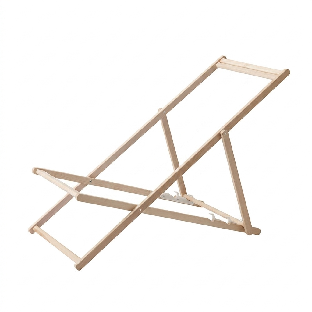 ※フレームのみ　デッキチェア　ホワイトナチュラル