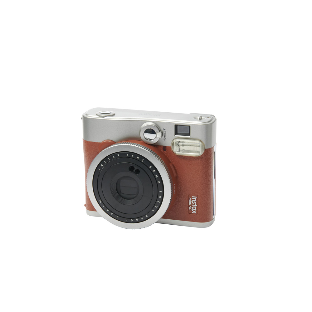ポラロイドカメラ ブラウンレザー instax mini90