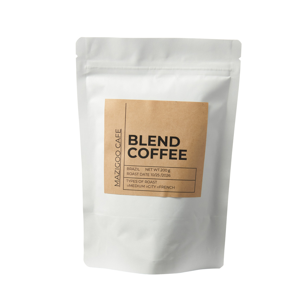 コーヒー袋　ホワイト　”BLEND COFFEE”