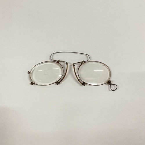 フィンチ型眼鏡　アンティークゴールド