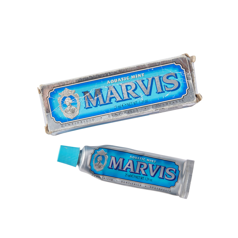 ハミガキ粉ケース シルバーＸブルー ＭＡＲＶＩＳ