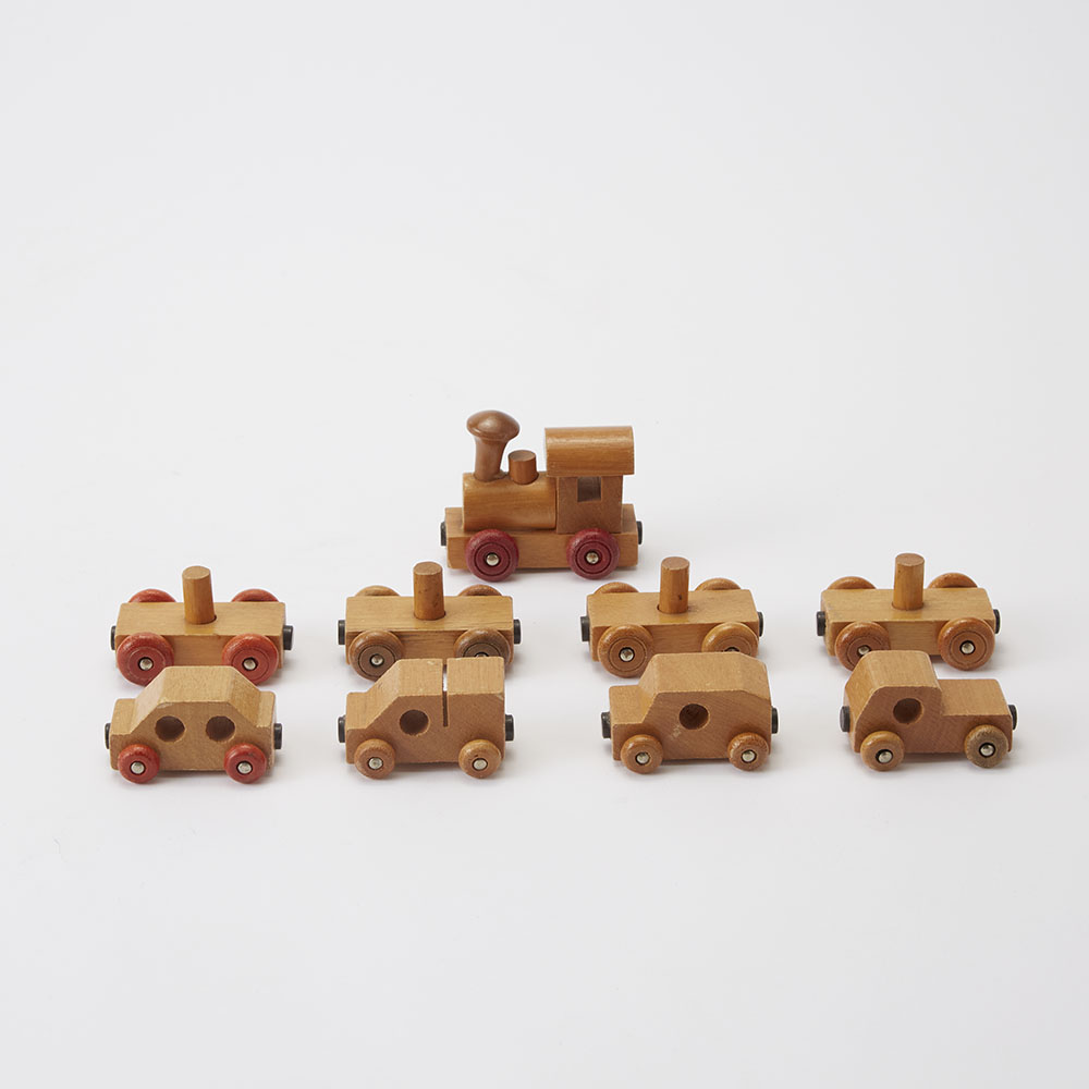 ＷＯＯＤ汽車 ９連 車輪カラフル