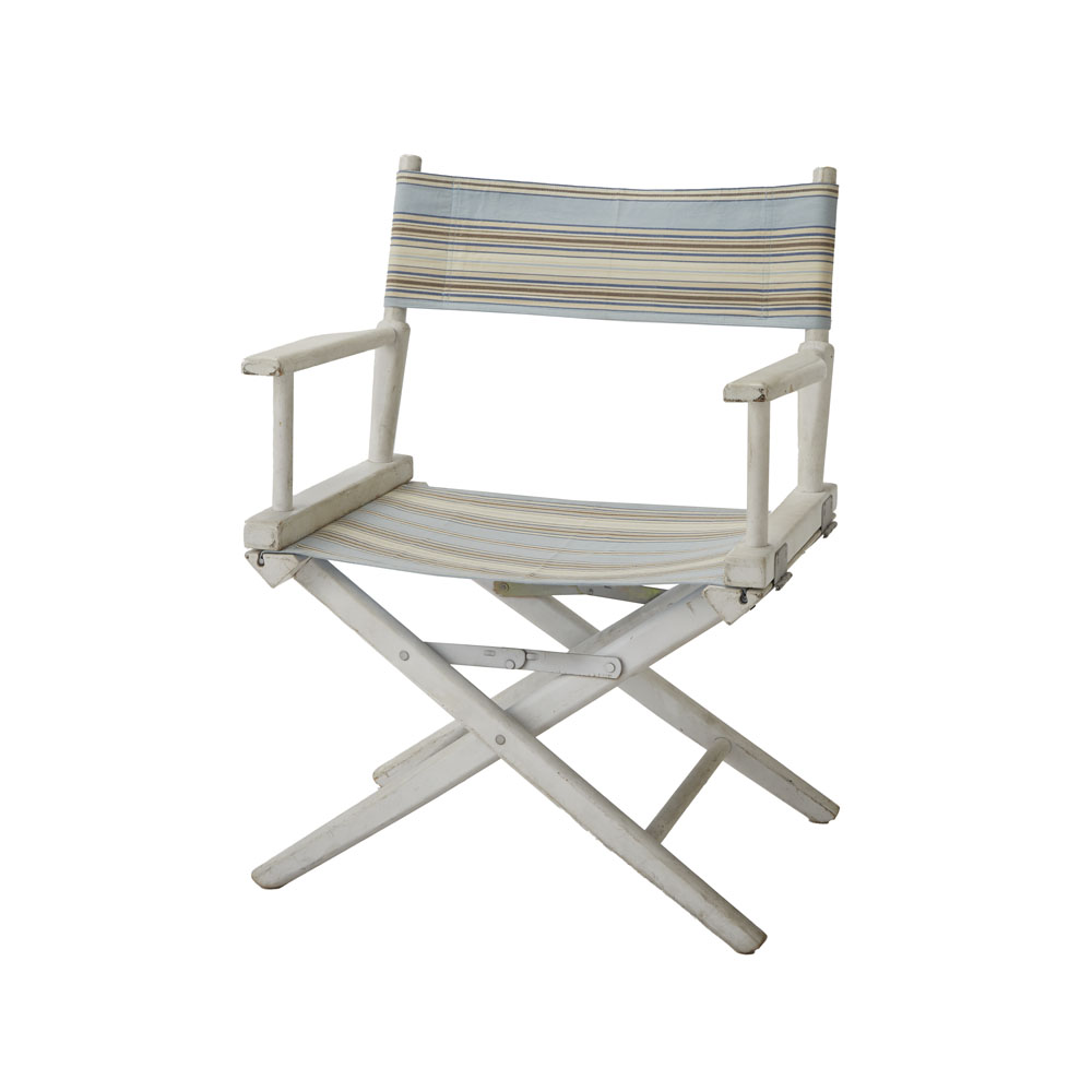 ※ディレクターズチェア用替え布　ブルーボーダー