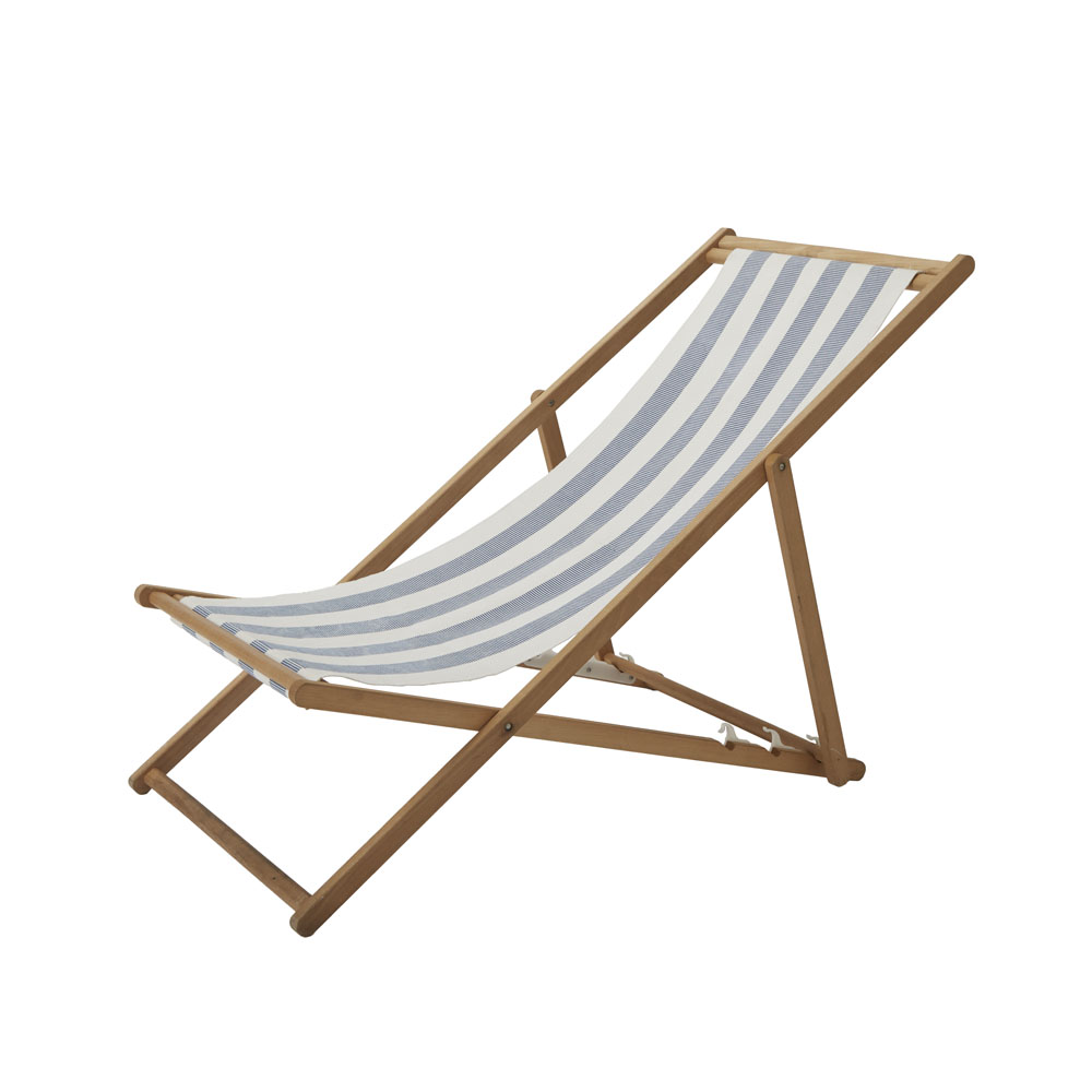 ※デッキチェア用替え布　ブルー太ストライプ