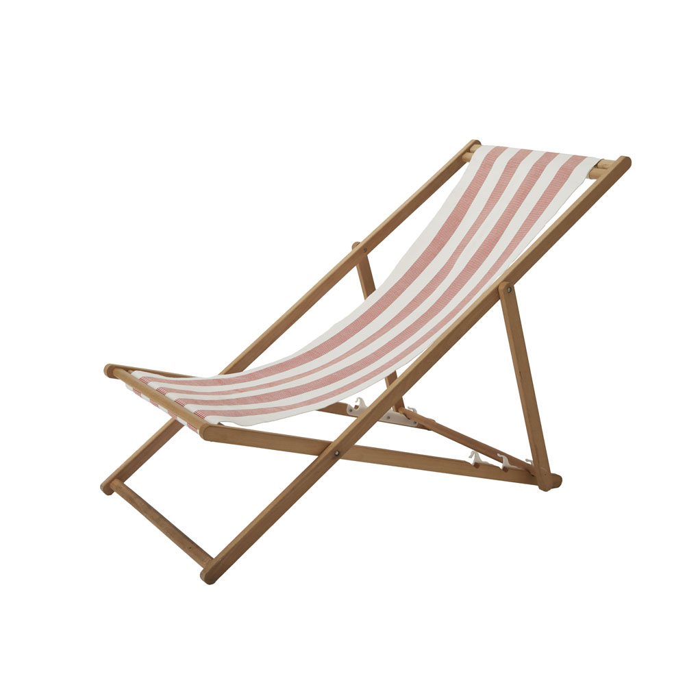 ※デッキチェア用替え布　レッド太ストライプ