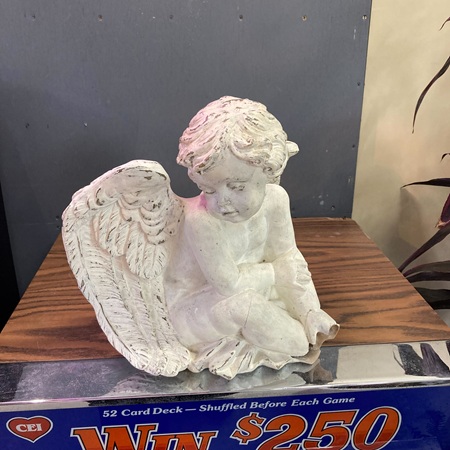 オブジェ うたたね天使 ホワイト