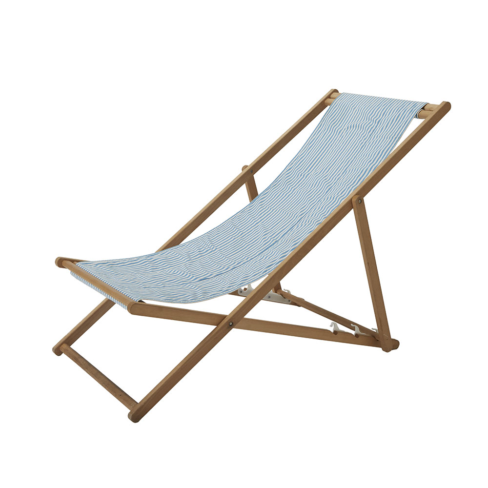 ※デッキチェア用替え布　ブルー細ストライプ