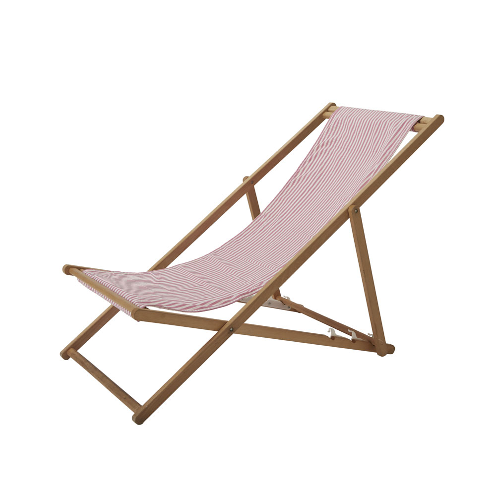 ※デッキチェア用替え布　ピンク細ストライプ