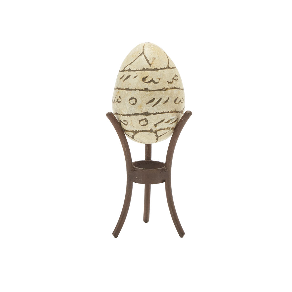 オブジェ 石　卵型 スタンド付