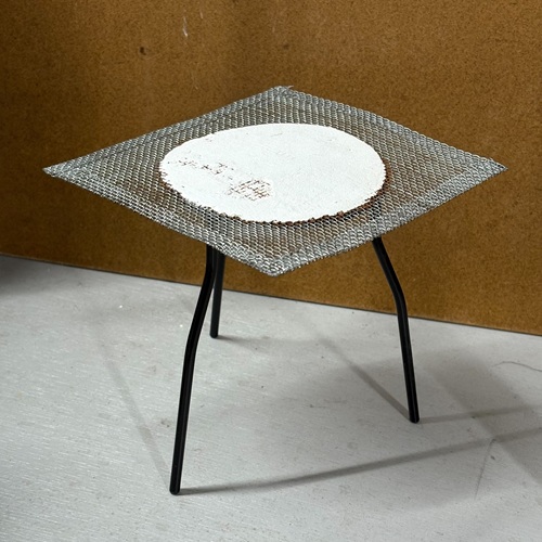 実験用三脚＋金網白丸