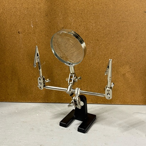 クリップ付　スタンドルーペ　シルバー