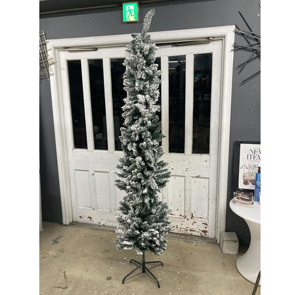 クリスマスツリー グリーンｘスノー スリム 210㎝