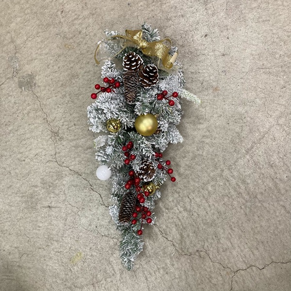 クリスマスモール　スノーｘマツボックリ