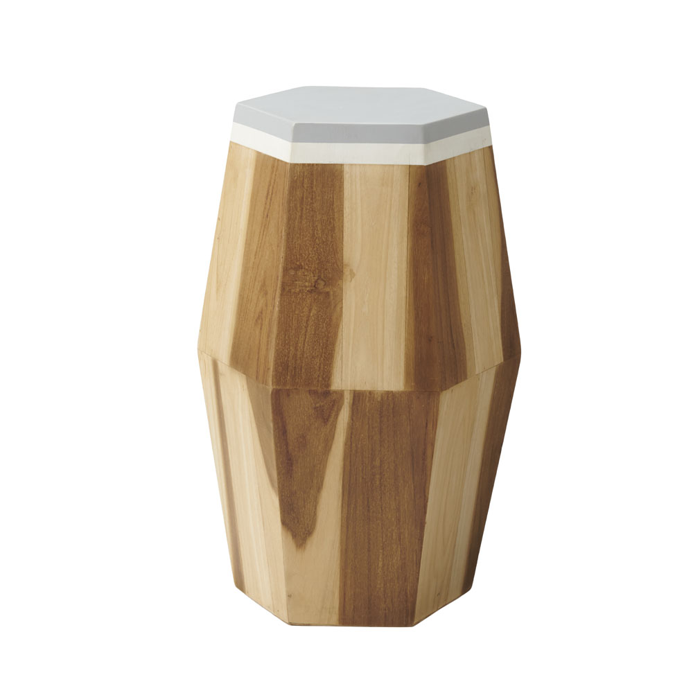 サイドテーブル　ヘキサゴン　ＷＯＯＤｘ大理石トップ　Ｍ