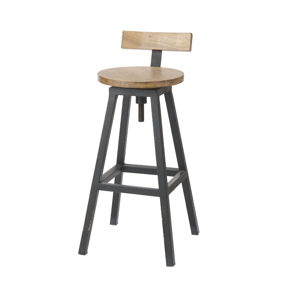 スクリューハイチェア　ＷＯＯＤｘブラックアイアン