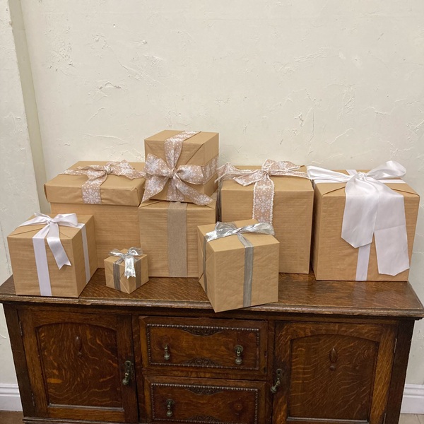 ラッピングボックス8点セット（クラフト）