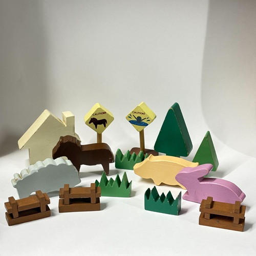 ミニチュア　牧場　WOOD　SET