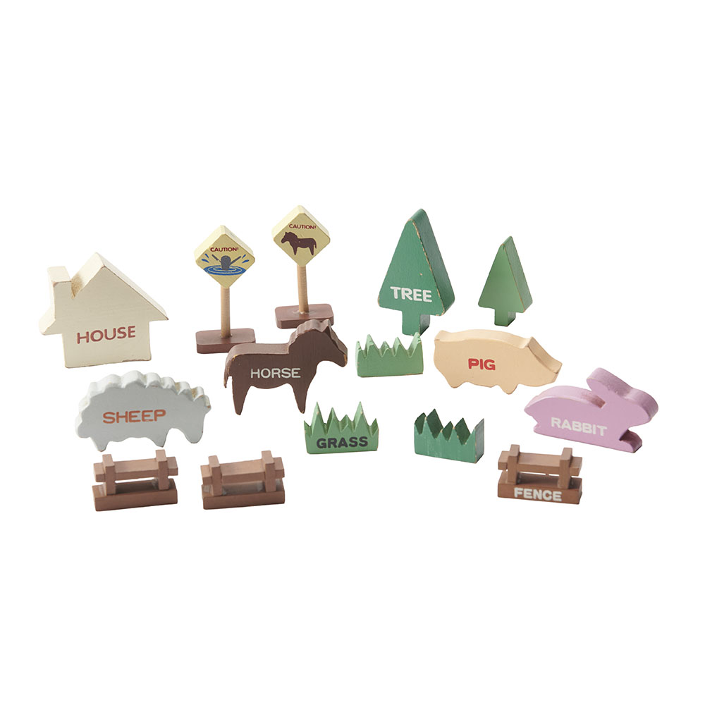 ミニチュア　牧場　WOOD　SET