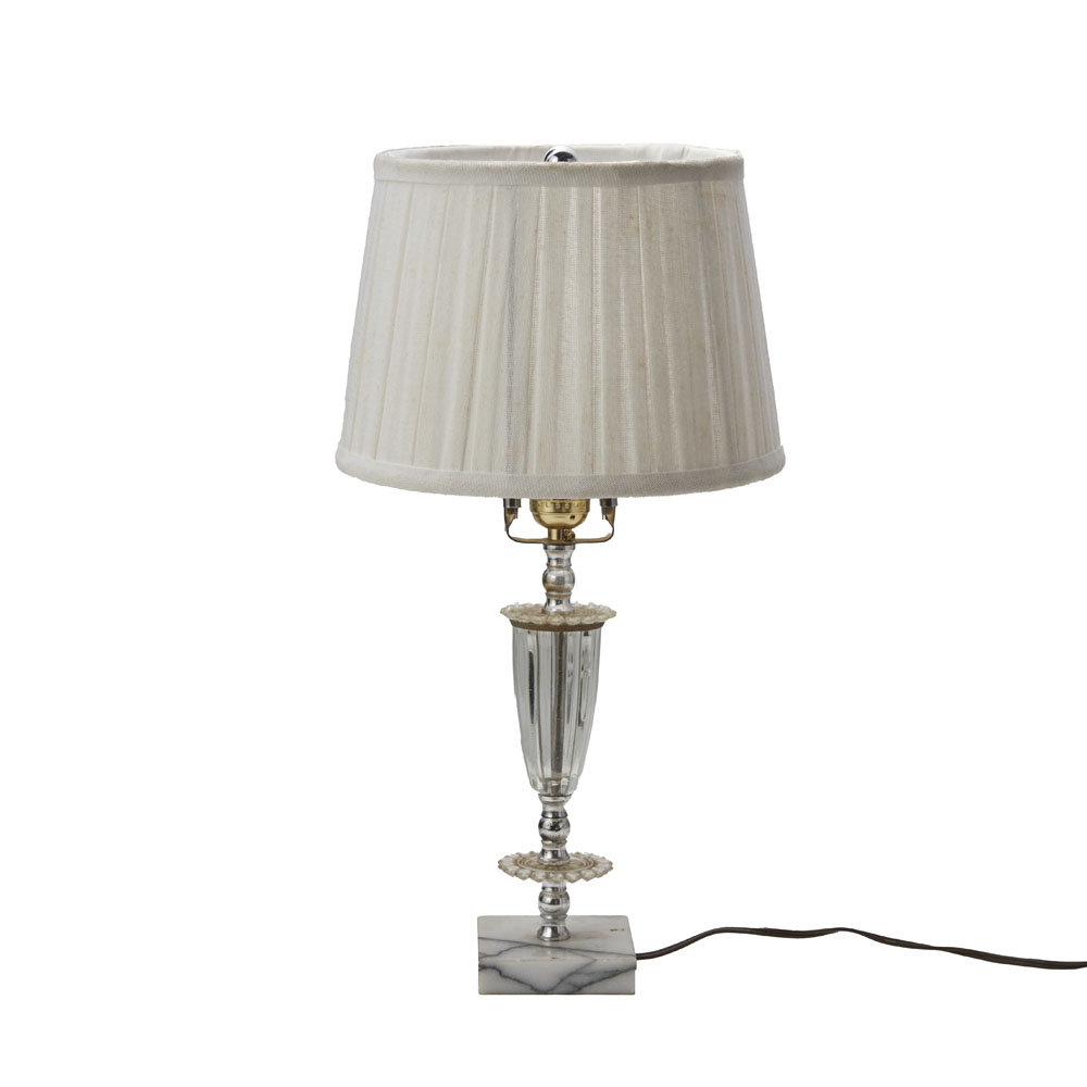 ロースタンド　ガラス大理石ｘホワイトシェード