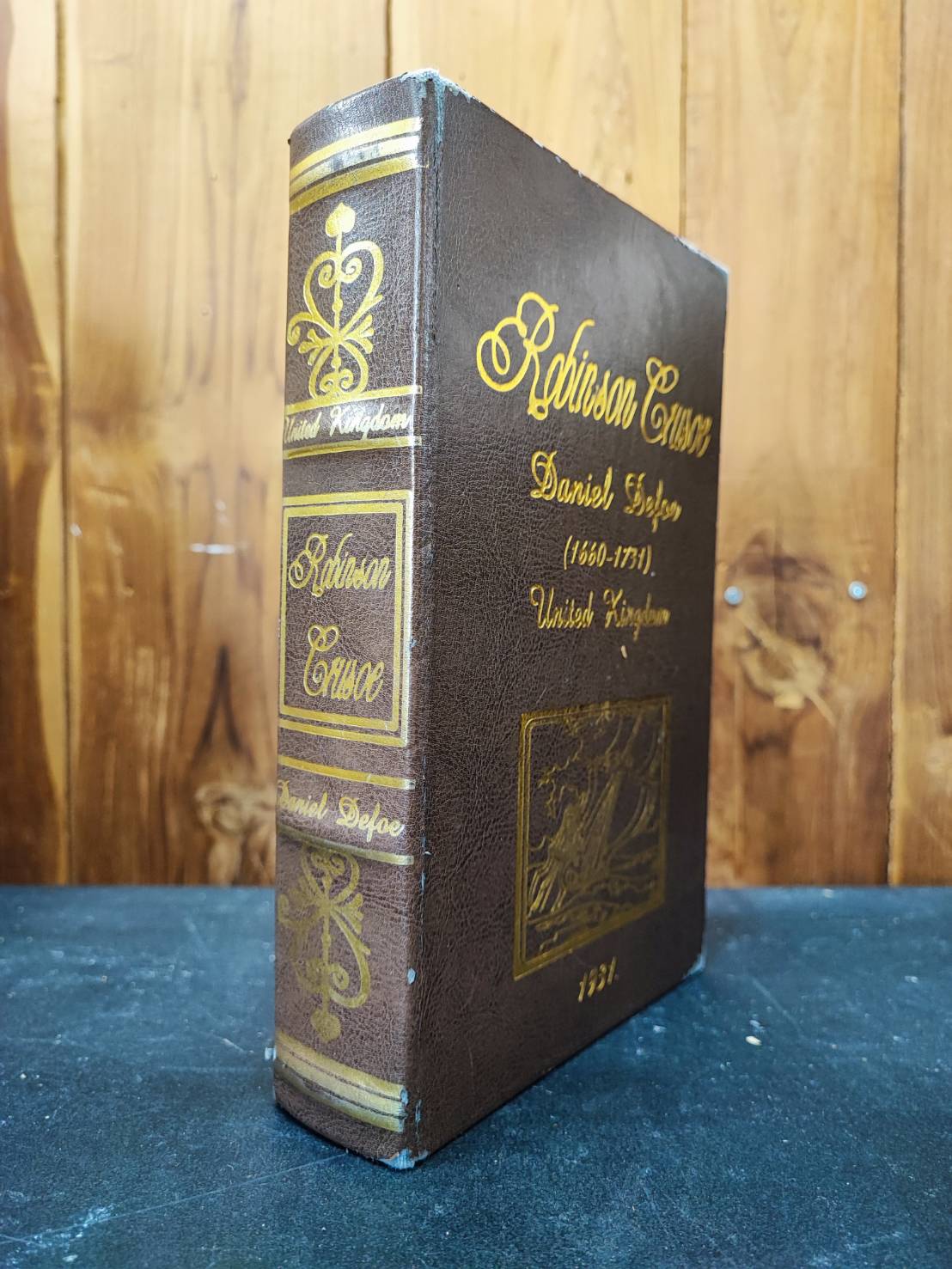 BOOK型BOX　ブラウン×ゴールド　”Robinson…”