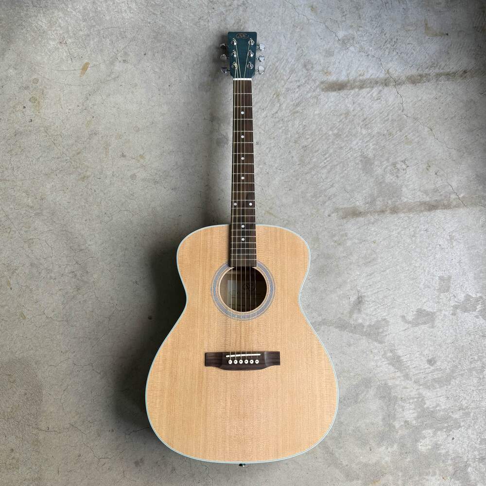 アコースティックギター　ナチュラル×ブルー