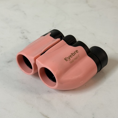 双眼鏡　ピンクｘブラック