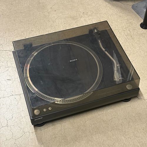 レコードプレーヤー　ブラック蓋付　ＳＯＮＹ