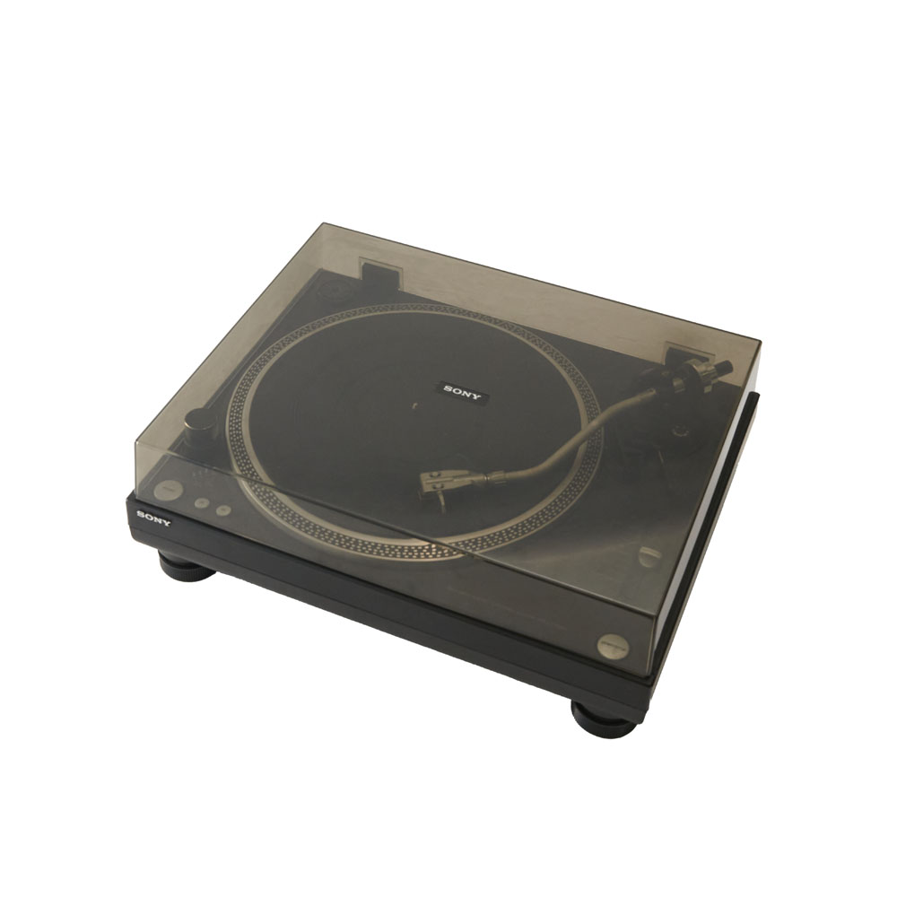 レコードプレーヤー　ブラック蓋付　ＳＯＮＹ