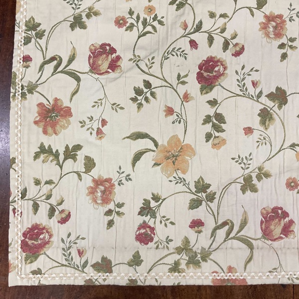 マルチカバー クリームｘフラワー刺繍