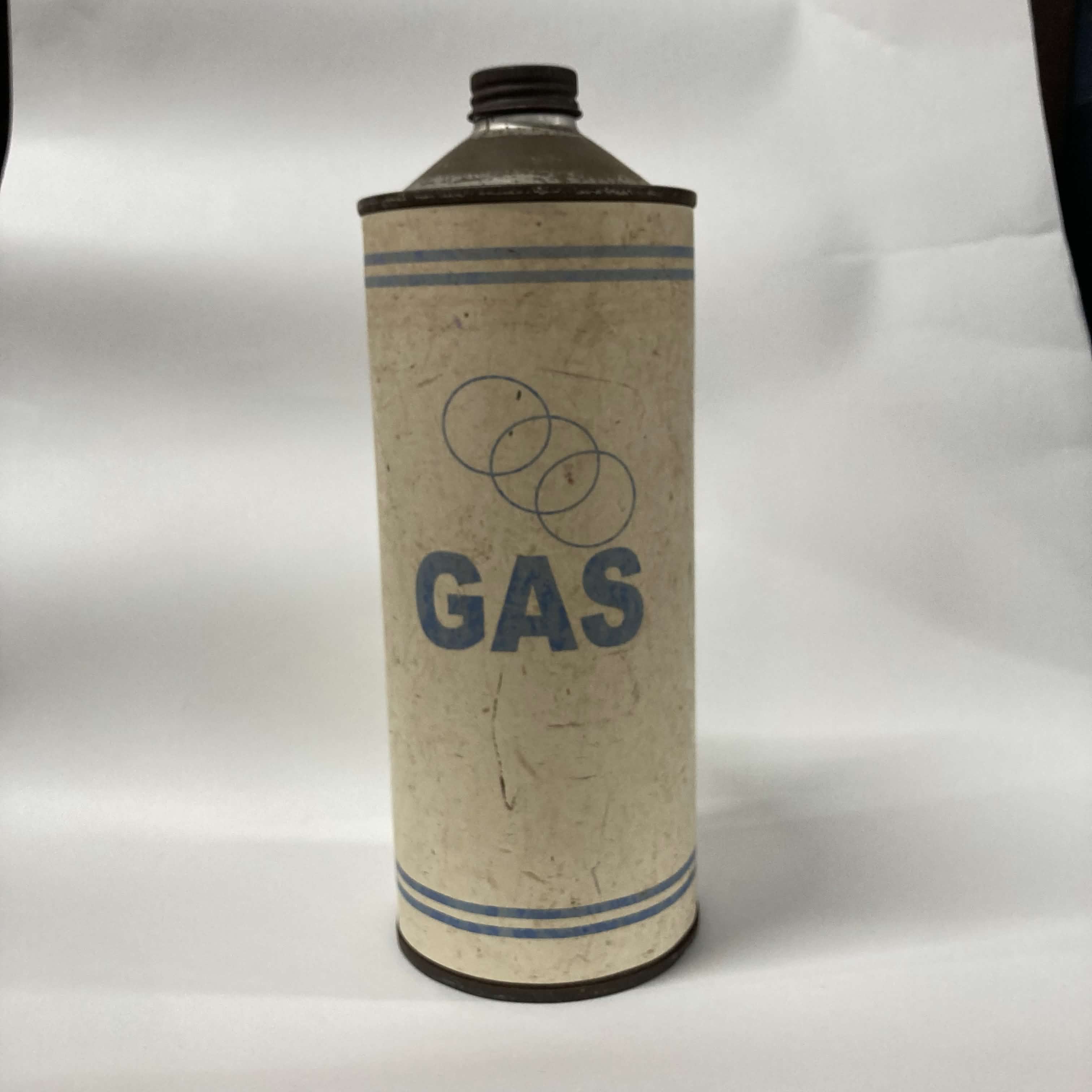 ガス缶　円柱　ブルー3連サークル