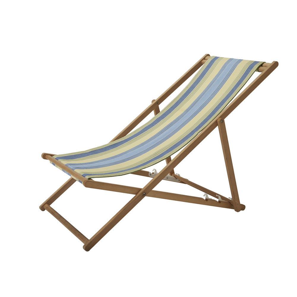 ※デッキチェア用替え布　ブルー×イエロー×グリーン