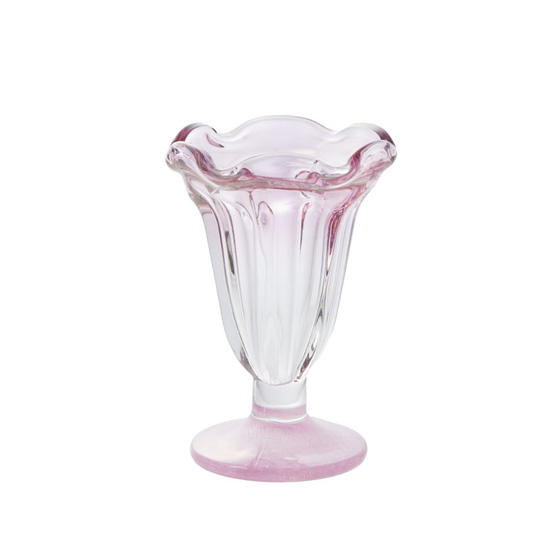 パフェグラス ピンクグラデーション 縁フリル