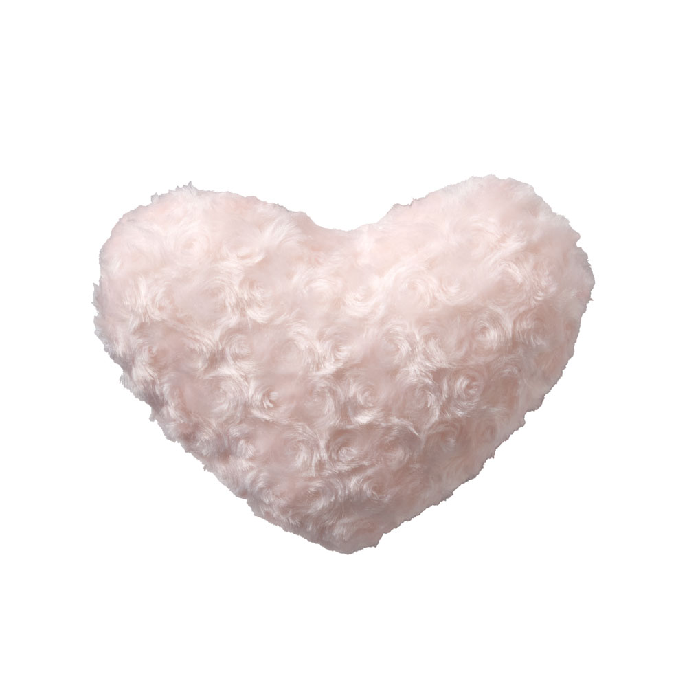ハートミニクッション ピンク 渦巻ファー