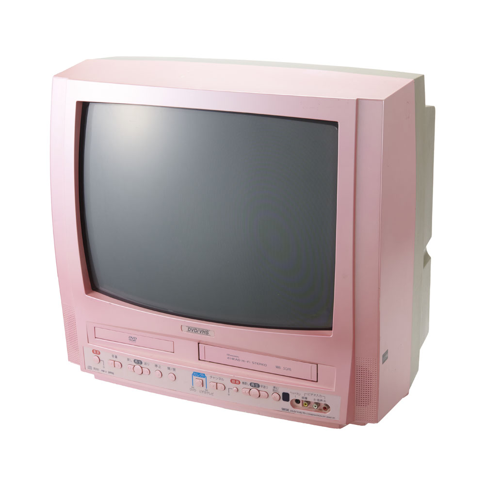 ブラウン管テレビデオ　ピンク