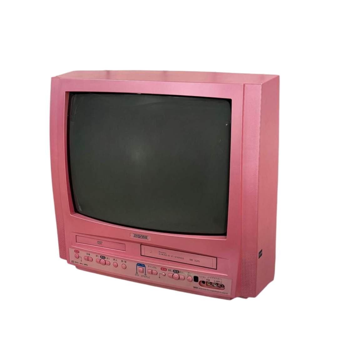 ブラウン管テレビデオ　ピンク