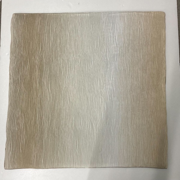 クッション　サイドブラウンプリーツｘグレージュ