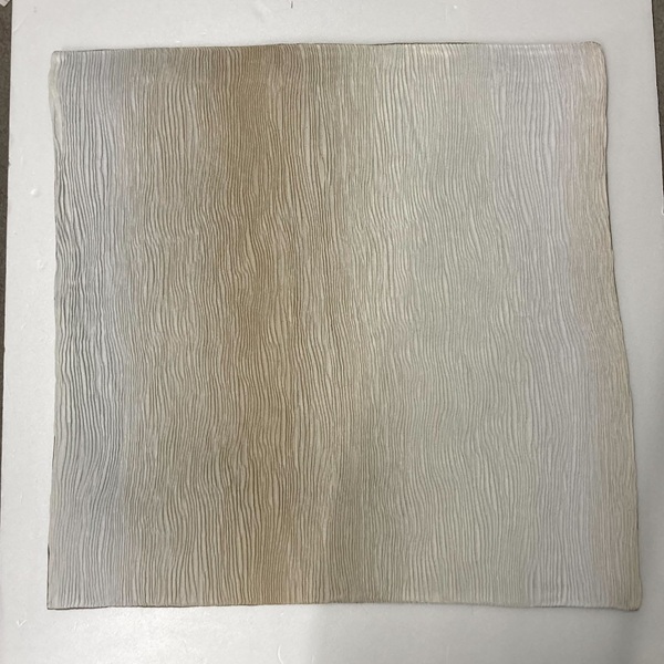 クッション　センターブラウンプリーツｘグレージュ