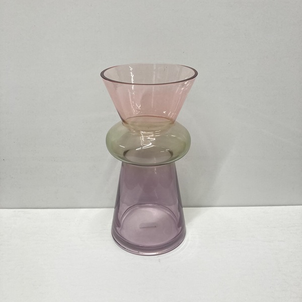 花器　パープルｘぷっくりグリーン